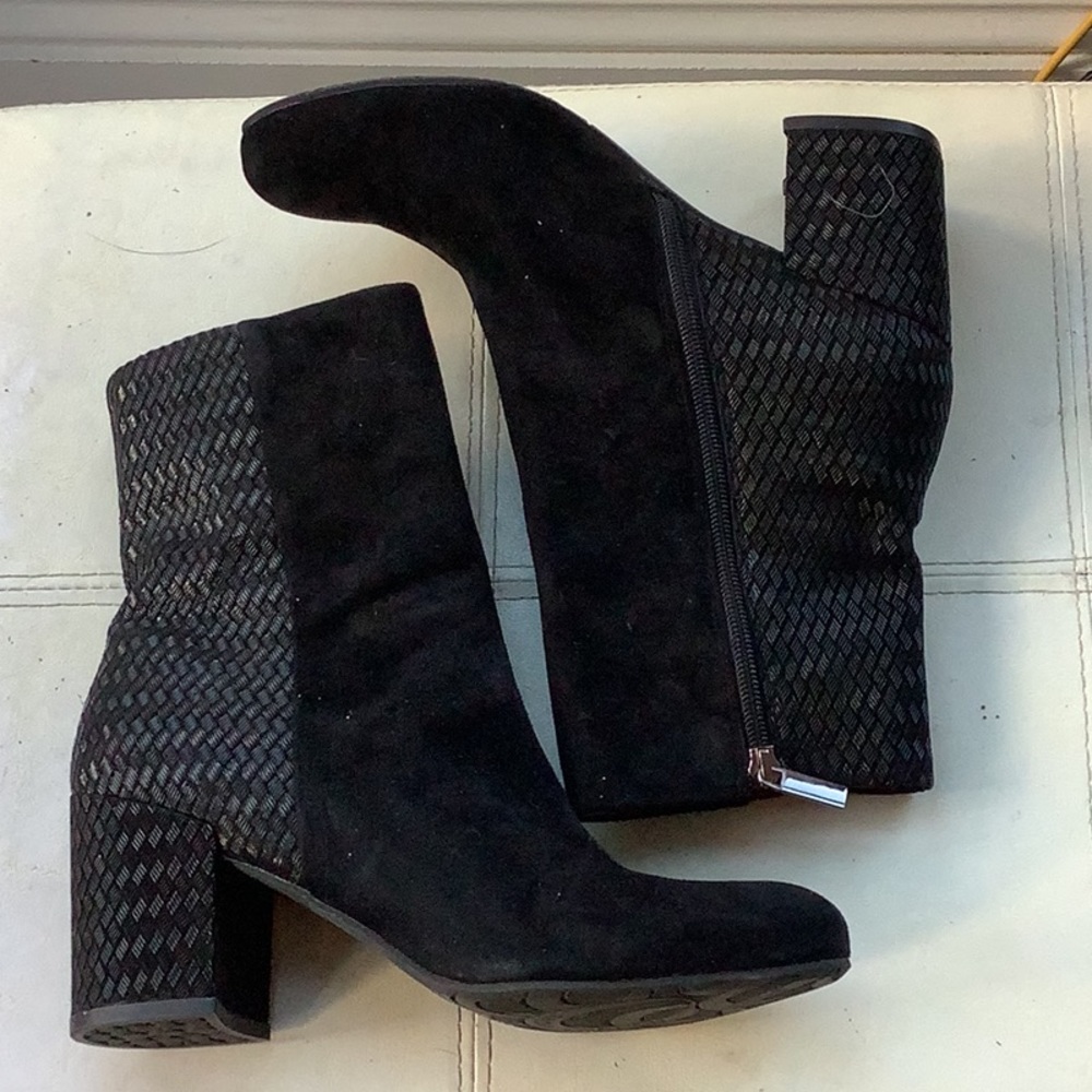 Sacha London black suede boot